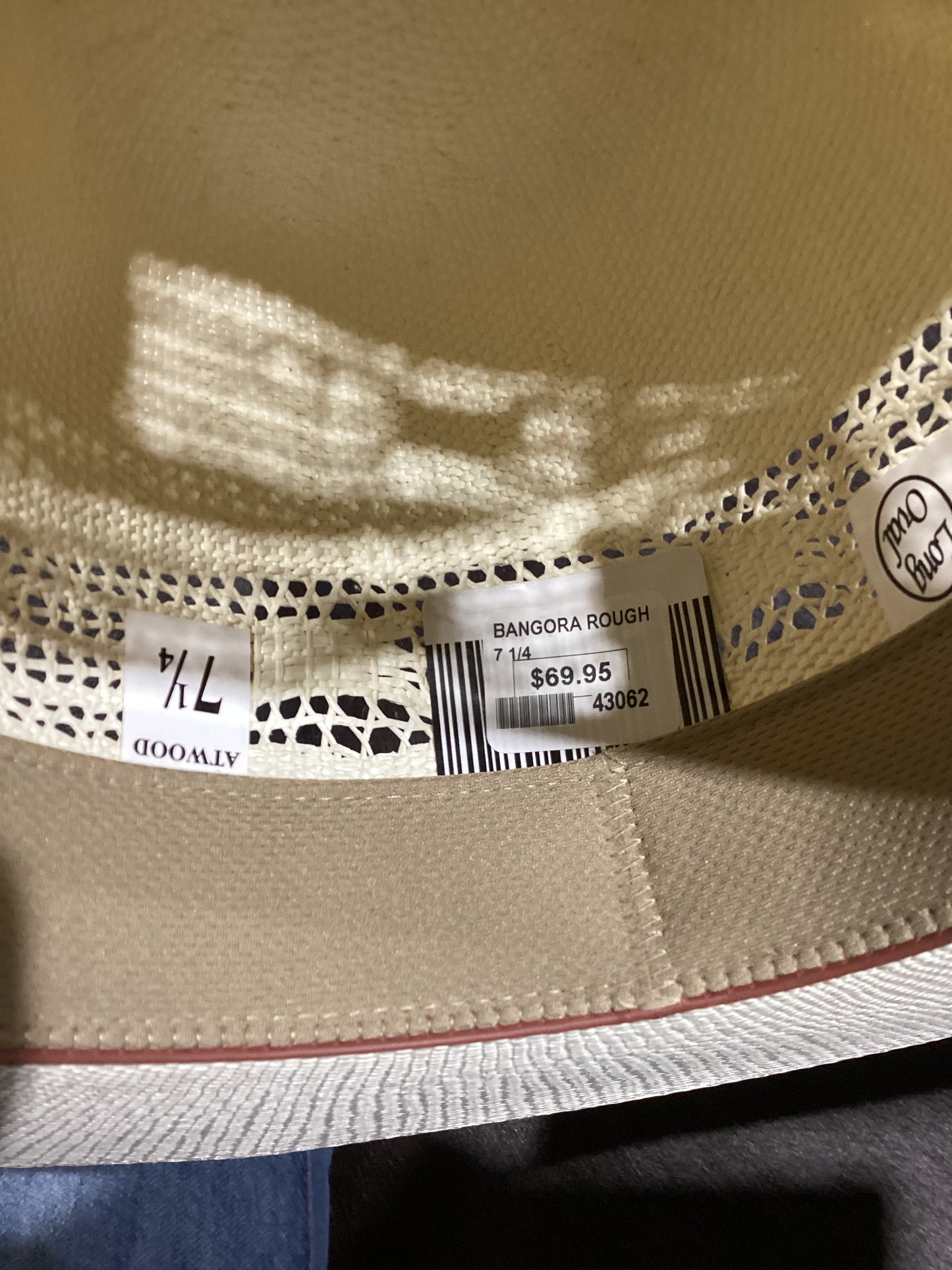 ATWOOD NATURAL BANGORA ROUGHSTOCK VENTALATED COWBOY HAT