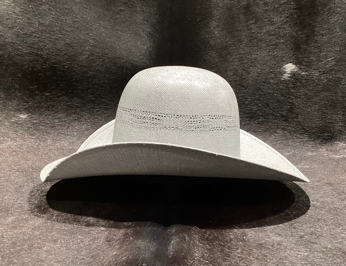 ATWOOD HALFBREED BANGORA GRIS OPEN CROWN STRAW COWBOY HAT - GREY