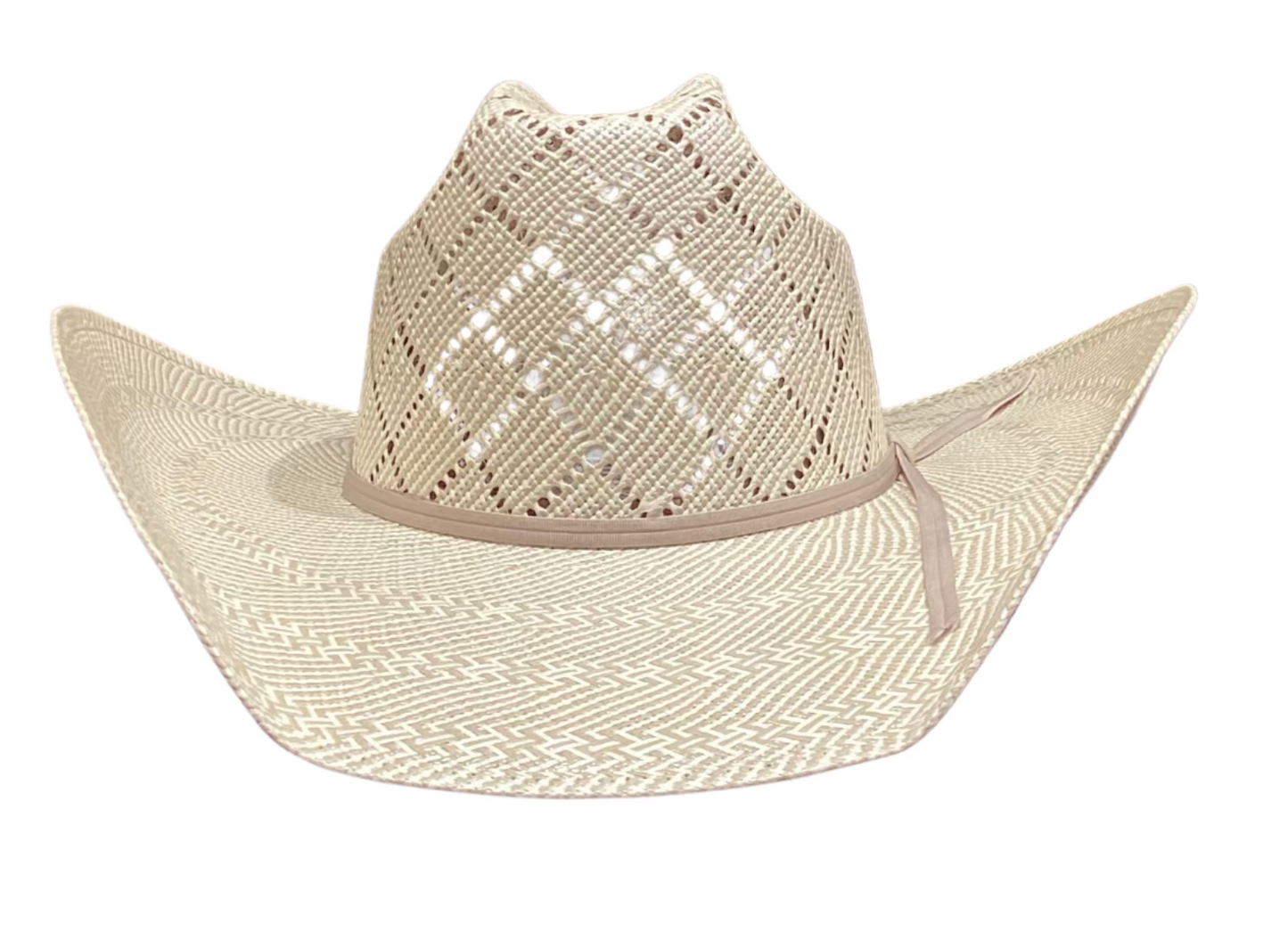 ATWOOD CHILDRESS MODIFIED LOW CROWN SHANTUNG STRAW COWBOY HAT
