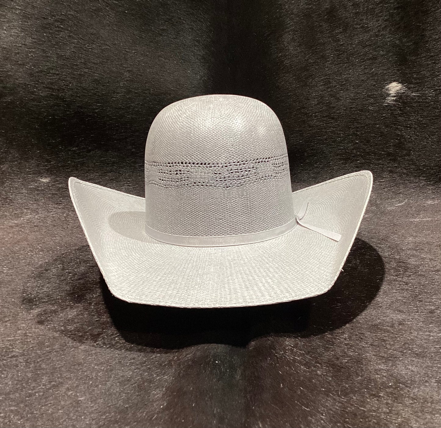 ATWOOD HALFBREED BANGORA GRIS OPEN CROWN STRAW COWBOY HAT - GREY