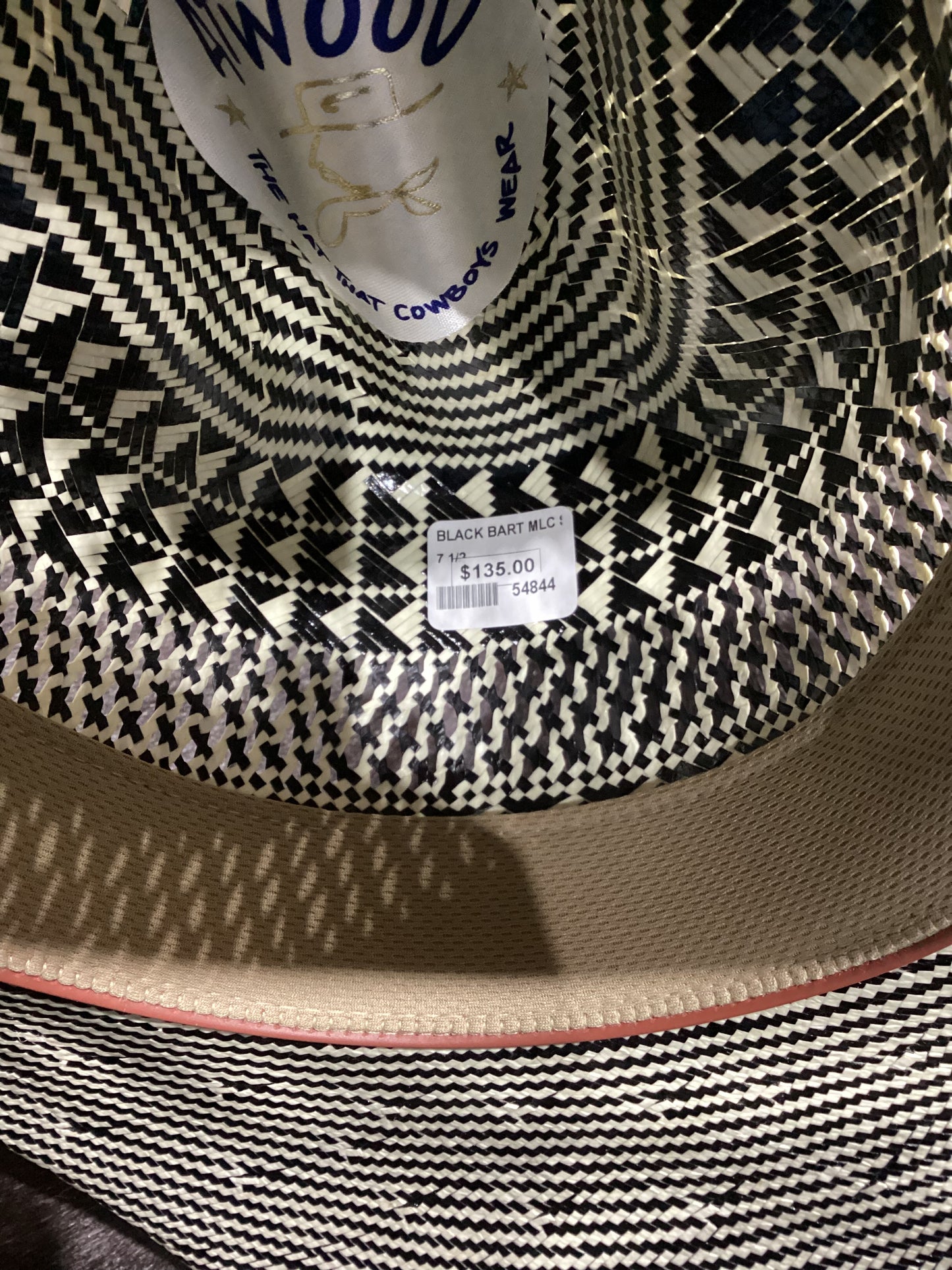 ATWOOD BLACK BART MODIFIED LOW CROWN STRAW HAT