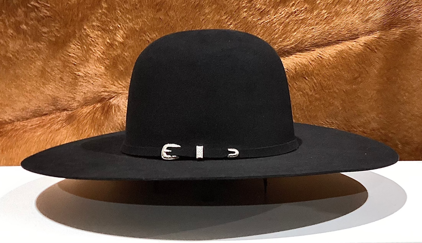 ATWOOD OPEN CROWN 5X FELT HAT - BLACK