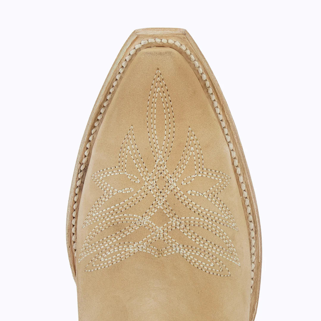 LANE "SANDAGA" MIDI COWGIRL BOOTS in BONE