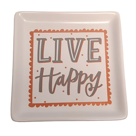 "LIVE HAPPY" TRINKET TRAY
