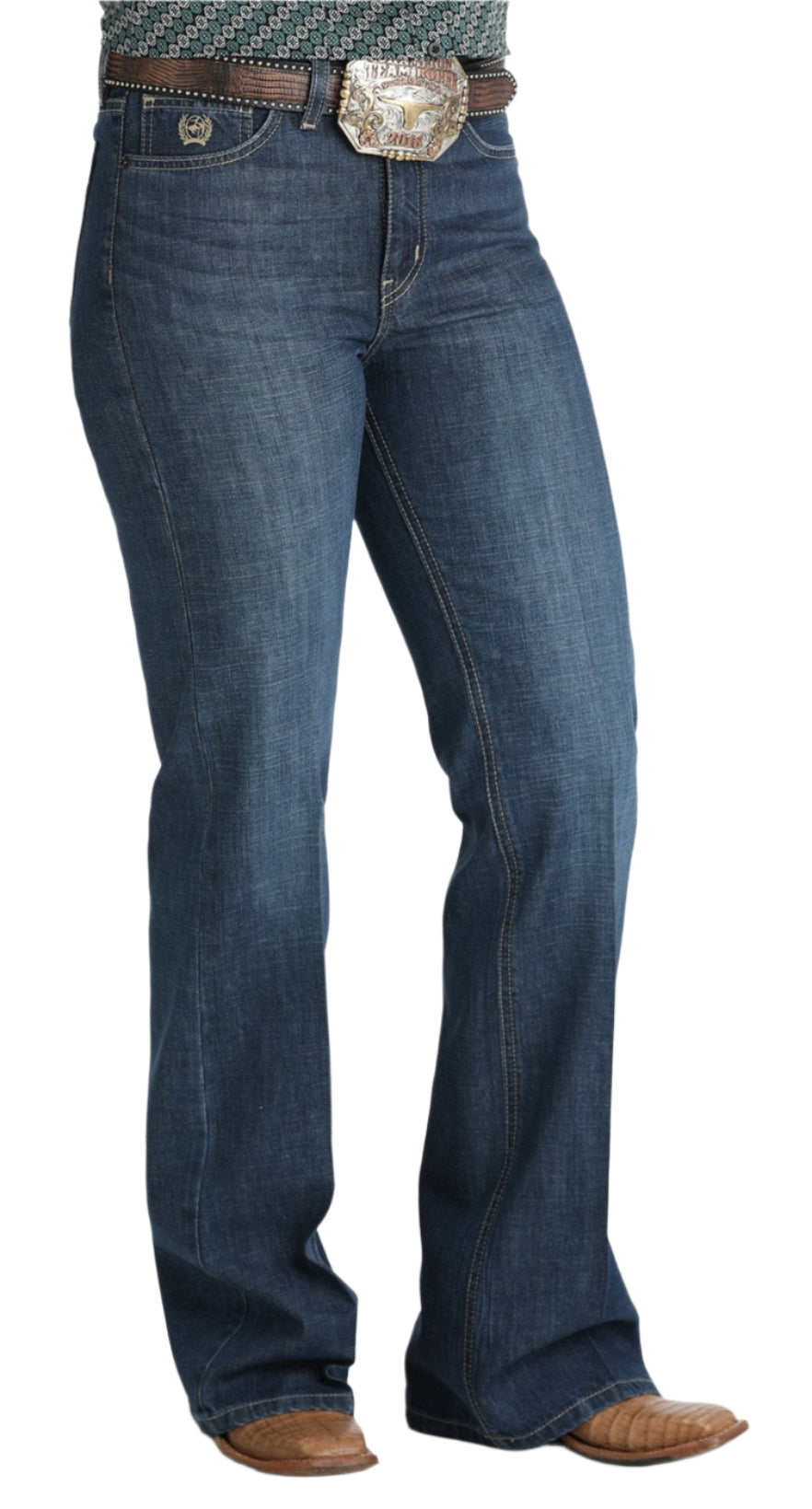 Cinch Women's Easy Fit Tatum Trouser - Dark Stonewash