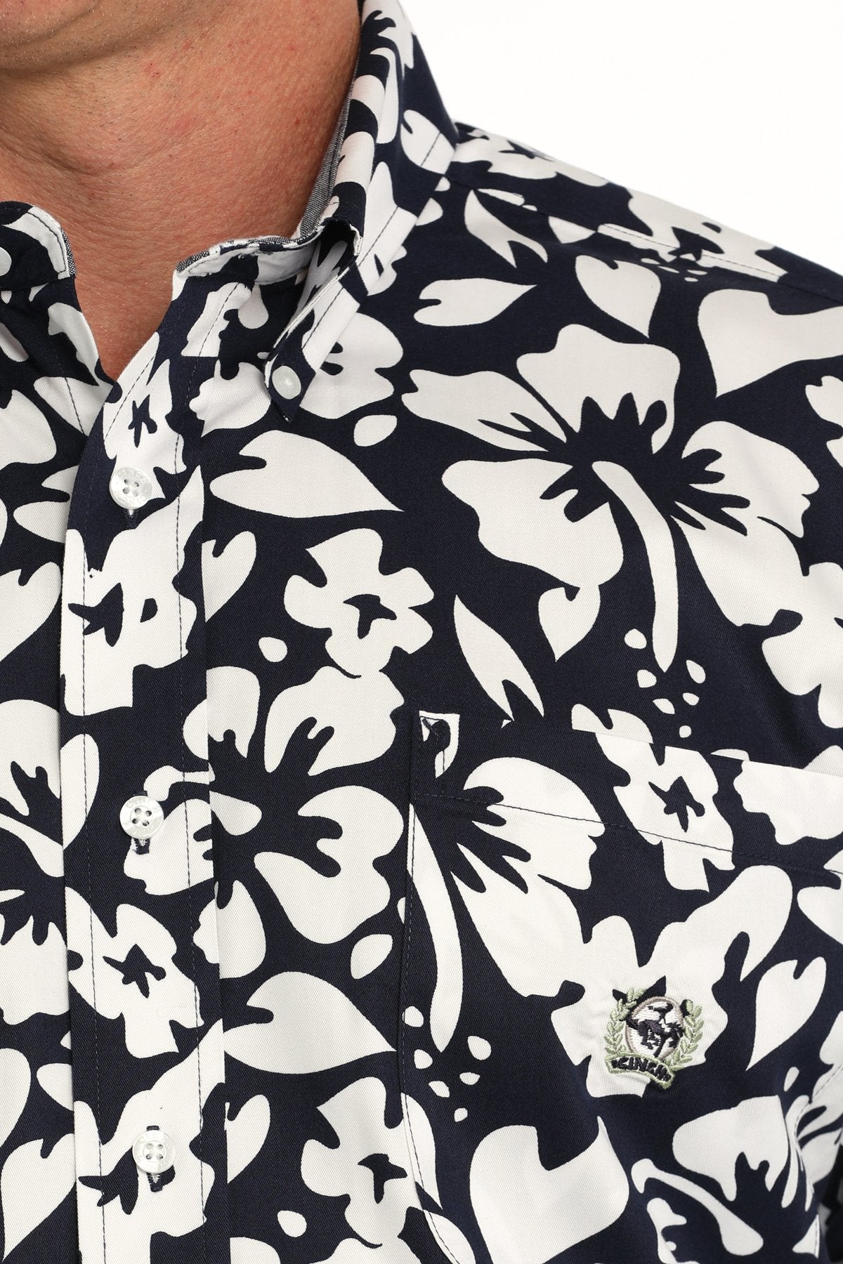 CINCH MEN'S HIBISCUS PRINT LONG SLEEVE SHIRT