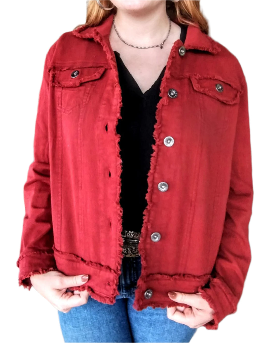 W.A.Y COTTON TWILL JACKET in WINE