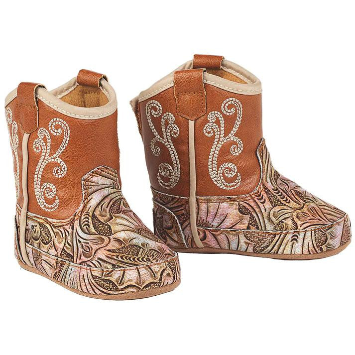 TWISTER "ELIZABETH" GIRL'S BABY BUCKER TOOLED BOOTS