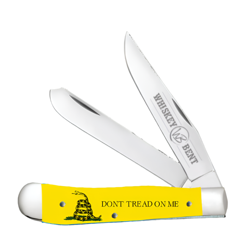 WHISKEY BENT DON'T TREAD ON ME TRAPPER KNIFE