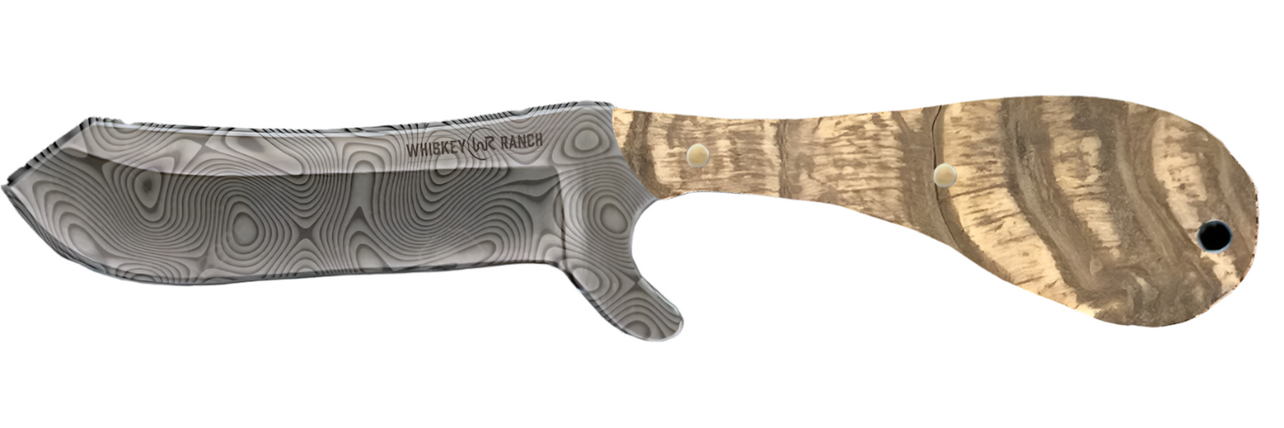 WHISKEY BENT RAM HORN BULLCUTTER KNIFE