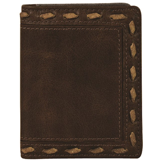 JUSTIN MEN'S FRONT POCKET CARD CASE with WHIP STITCH