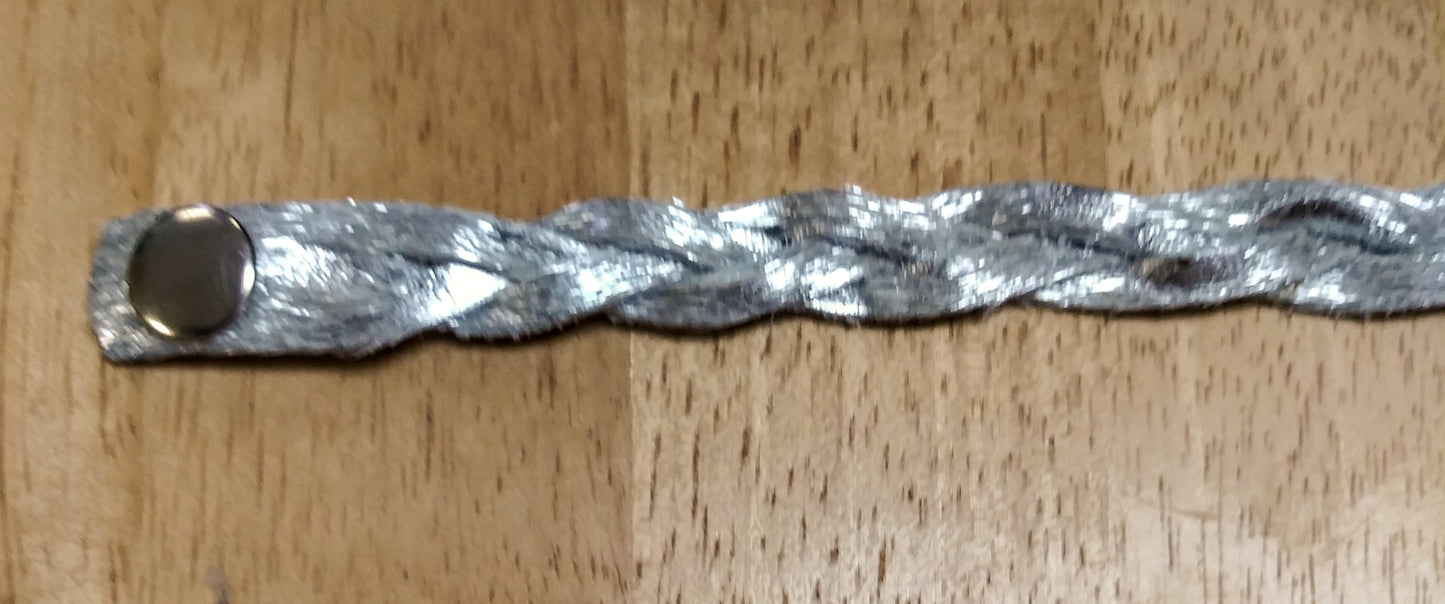 Mini Braid Hair-On-Hide Leather Bracelet