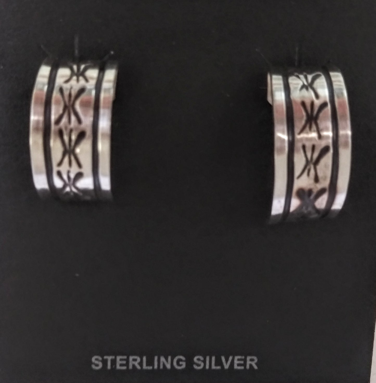 Sterling Silver Half Hoop Earrings