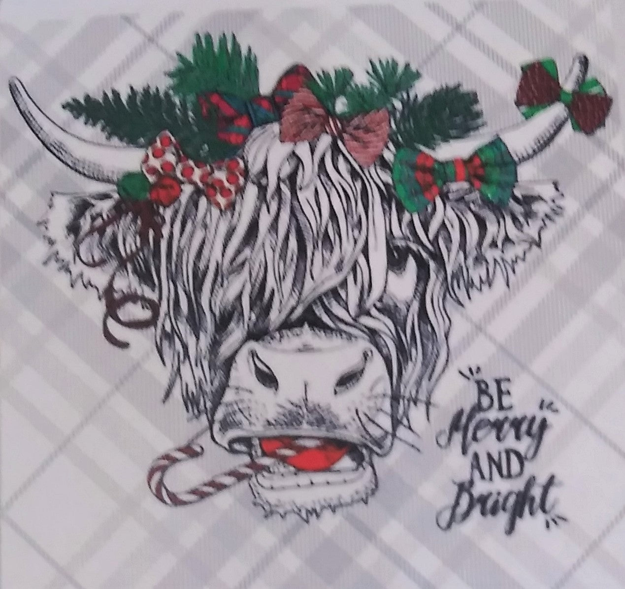 RANCH LIFE "HIGHLAND BE MERRY AND BRIGHT " SILK WILD RAG