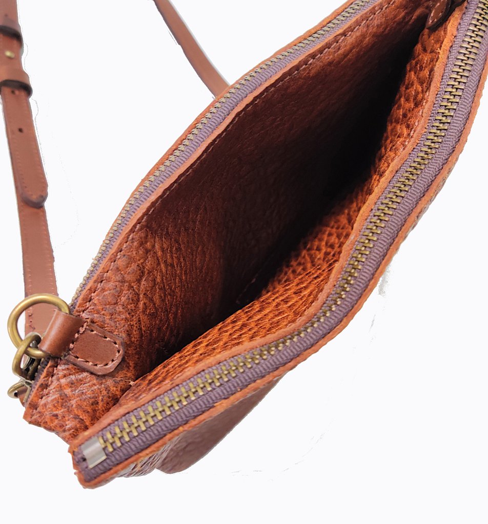 Bison Rough out Crossbody Purse