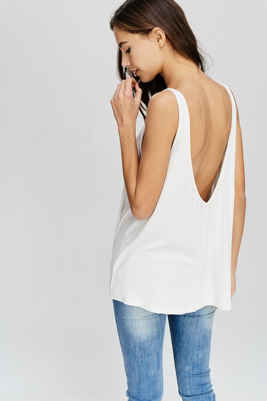 Plunging Back Tank Top