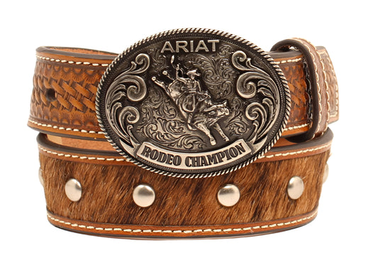 ARIAT CALF HAIR BOYS WESTERN BELT