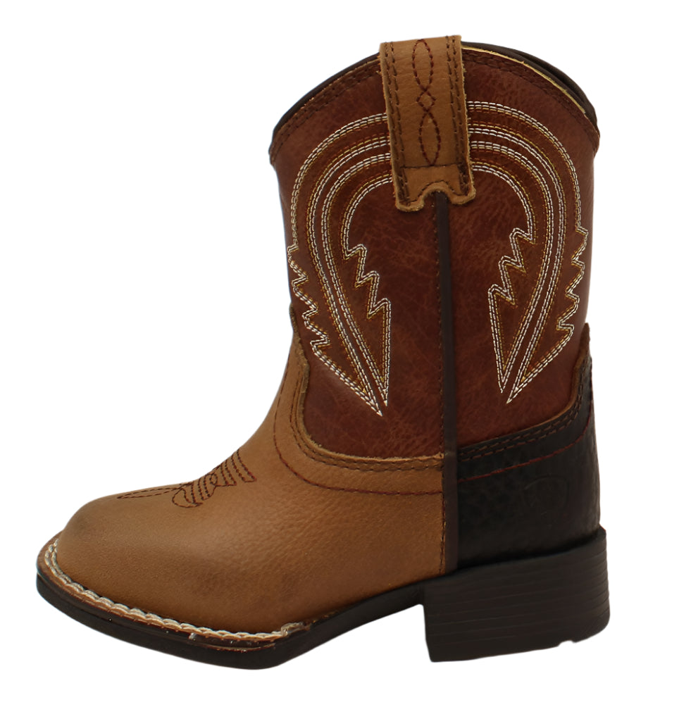 ARIAT LIL’ STOMPERS "EVAN" TODDLER BOOTS BROWN