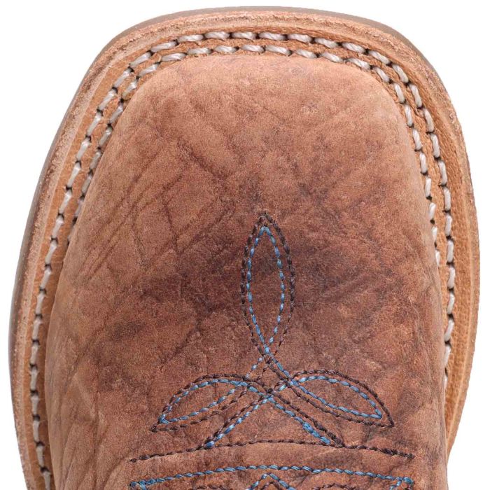 OLD WEST BOYS TURQUOISE TOP TAN COWBOY BOOTS