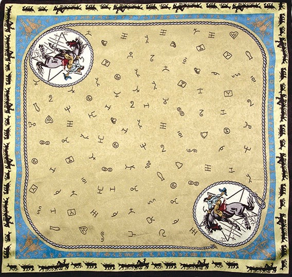 WYOMING TRADERS LIMITED EDITION BRANDS SILK SCARF in GREEN