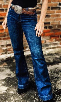 CC Wide Leg Trouser Jean - Dark Wash