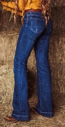 CC Wide Leg Trouser Jean - Dark Wash