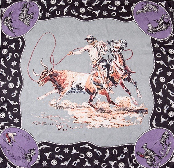 C.M. Russell Limited Edition Silk Scarf in Moss