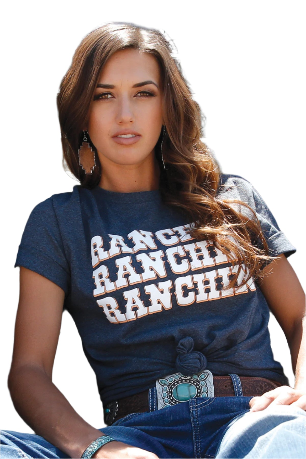 Cinch Women's Ranchin' Tee - Navy