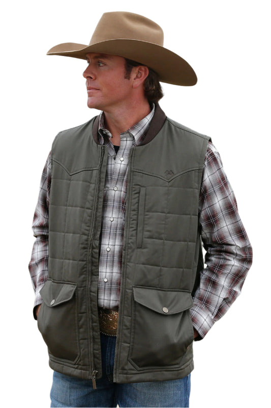 Miller Ranch MEN'S BROWN QUILTED VEST