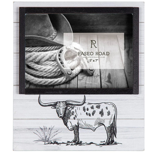RANCH LIFE STEER PICTURE FRAME, 5X7
