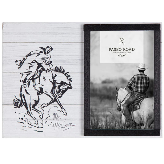 RANCH LIFE BRONC RIDER PICTURE FRAME, 4X6