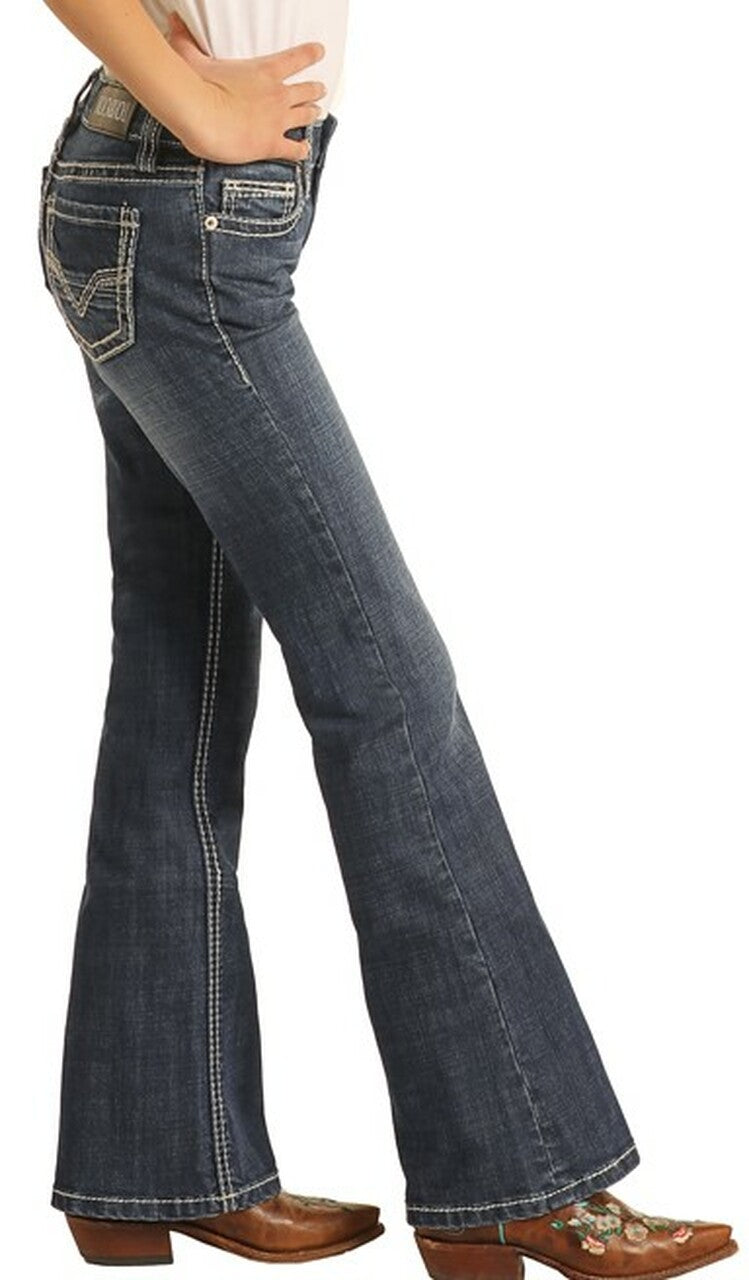Rock & Roll Denim Girls MEDIUM VINTAGE BOOTCUT JEANS *CLOSE OUT*