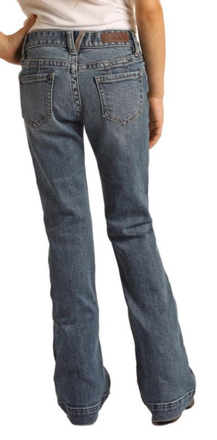 Rock and Roll Medium Wash Trouser Girls Trouser jean