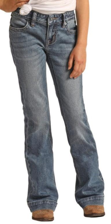 Rock and Roll Medium Wash Trouser Girls Trouser jean