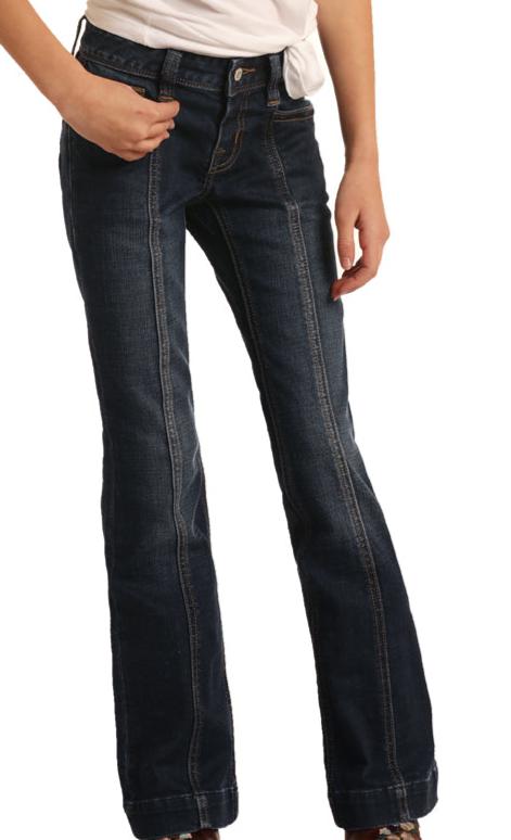Rock & Roll Girls Seam Front Trousers