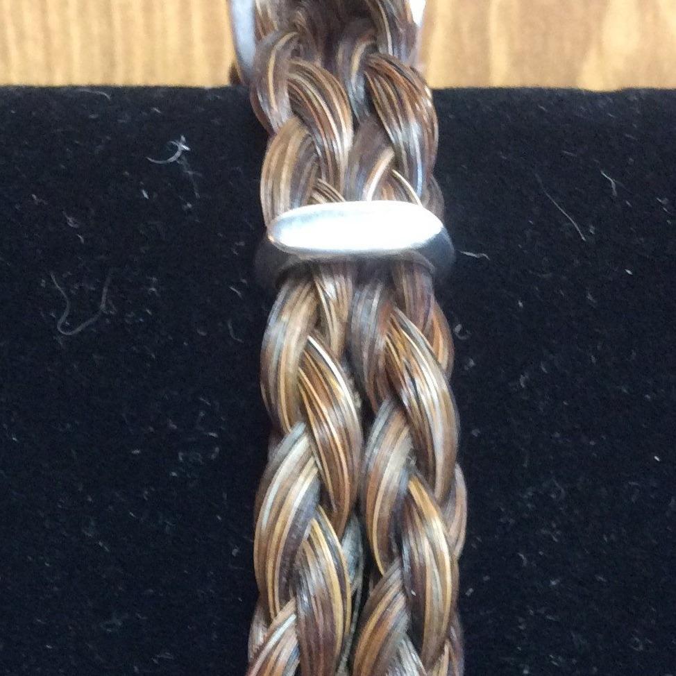 Horse Hair Bracelet Braided with Barbed Wire