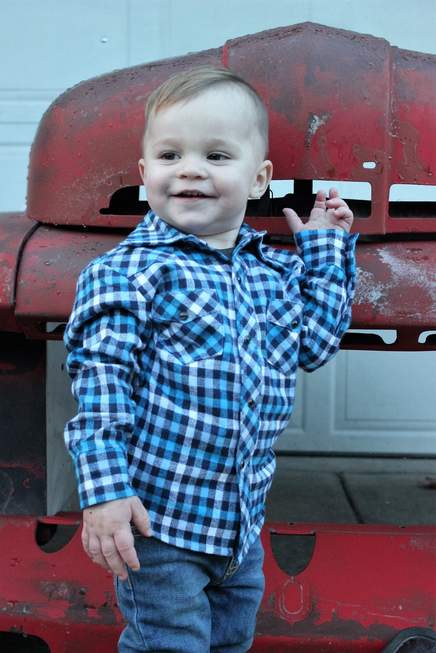 Knuckleheads "Laguna" Long Sleeve Blue Plaid Flannel Rockabilly Shirt