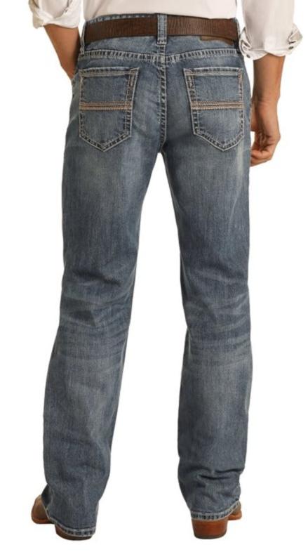 Rock & Roll Double Barrel RELAXED FIT STRETCH STRAIGHT BOOTCUT JEANS
