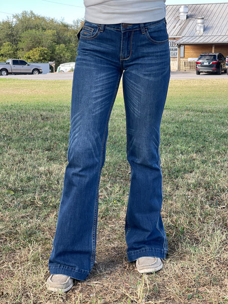 CC Magie Mid Rise Trouser Jean Dark Wash Jean