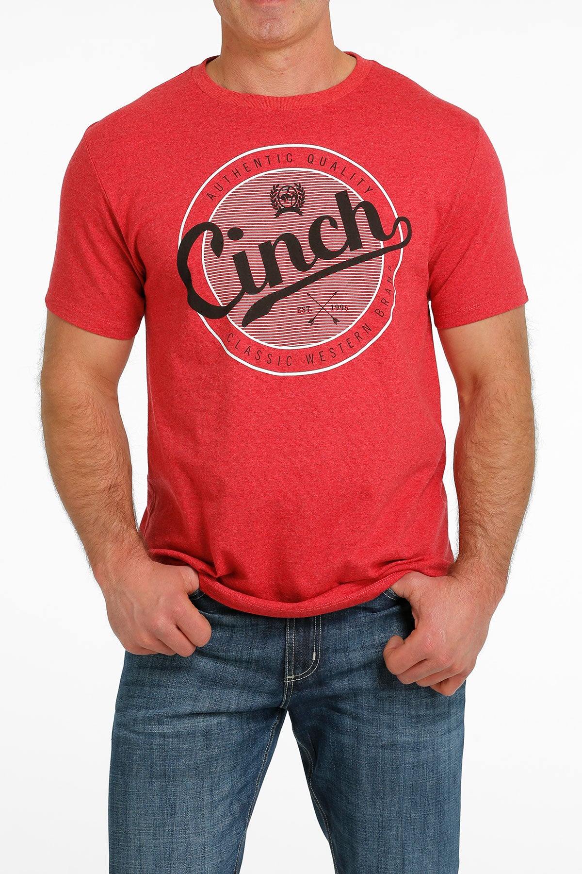 CINCH MENS TEE - HEATHER RED