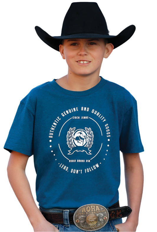 Cinch Boys Tee in Navy