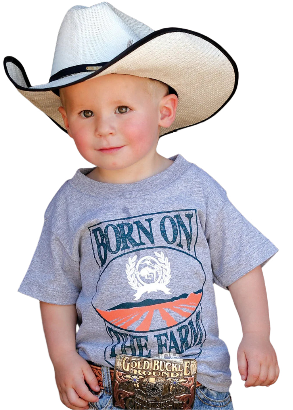 Cinch Infant Boys' Born On The Farm Tee - Heather Grey