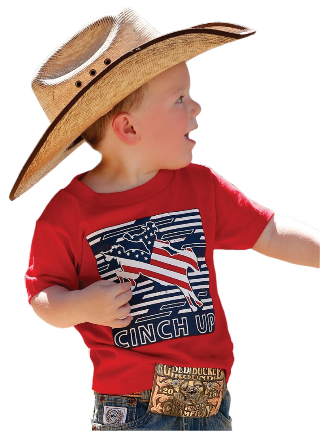 CINCH UP TODDLER BOY'S GRAPHIC TEE - RED