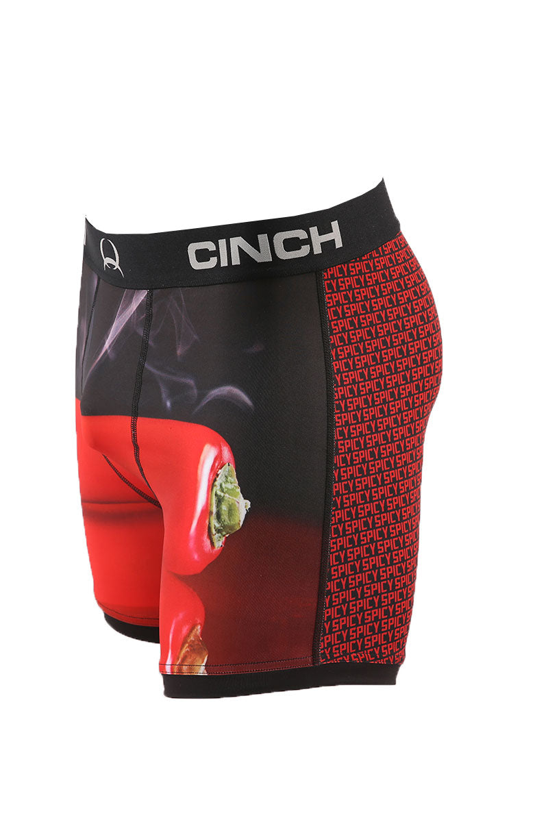 Cinch Mens Boxer Briefs CHILI PEPPER 6"