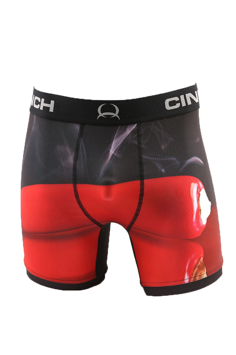 Cinch Mens Boxer Briefs CHILI PEPPER 6"