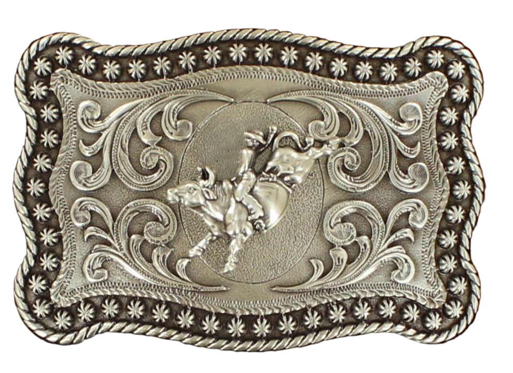 NOCONA MENS ANTIQUE SILVER BUCKLE