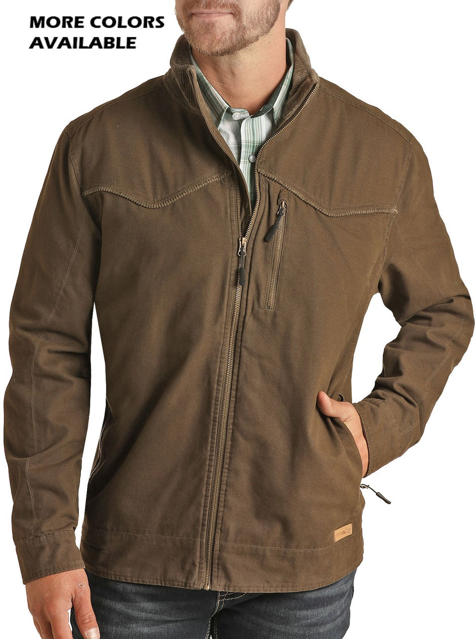 POWDER RIVER MEN'S CONCEALED CARRY COTTON CANVAS JACKET -- OLIVE