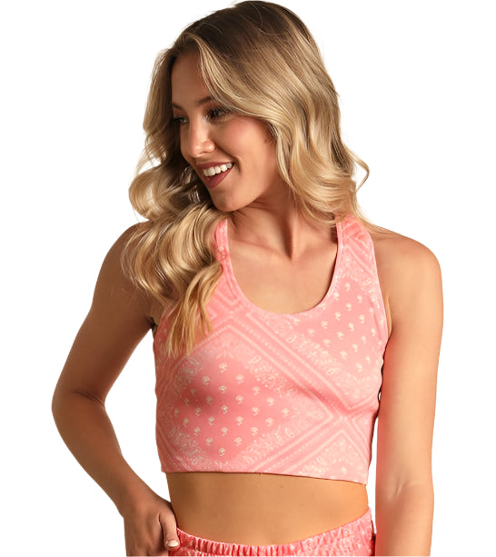 ROCK & ROLL BANDANA BRALETTE TOP in PINK