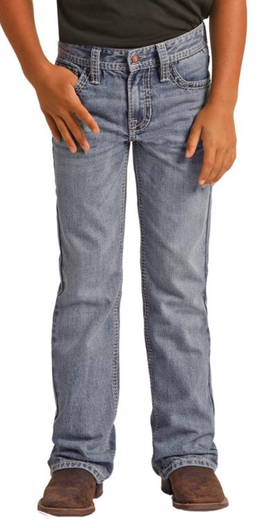 Rock & Roll Boy's Denim Flat Seam Bootcut Jeans