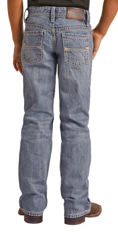 Rock & Roll Boy's Denim Flat Seam Bootcut Jeans